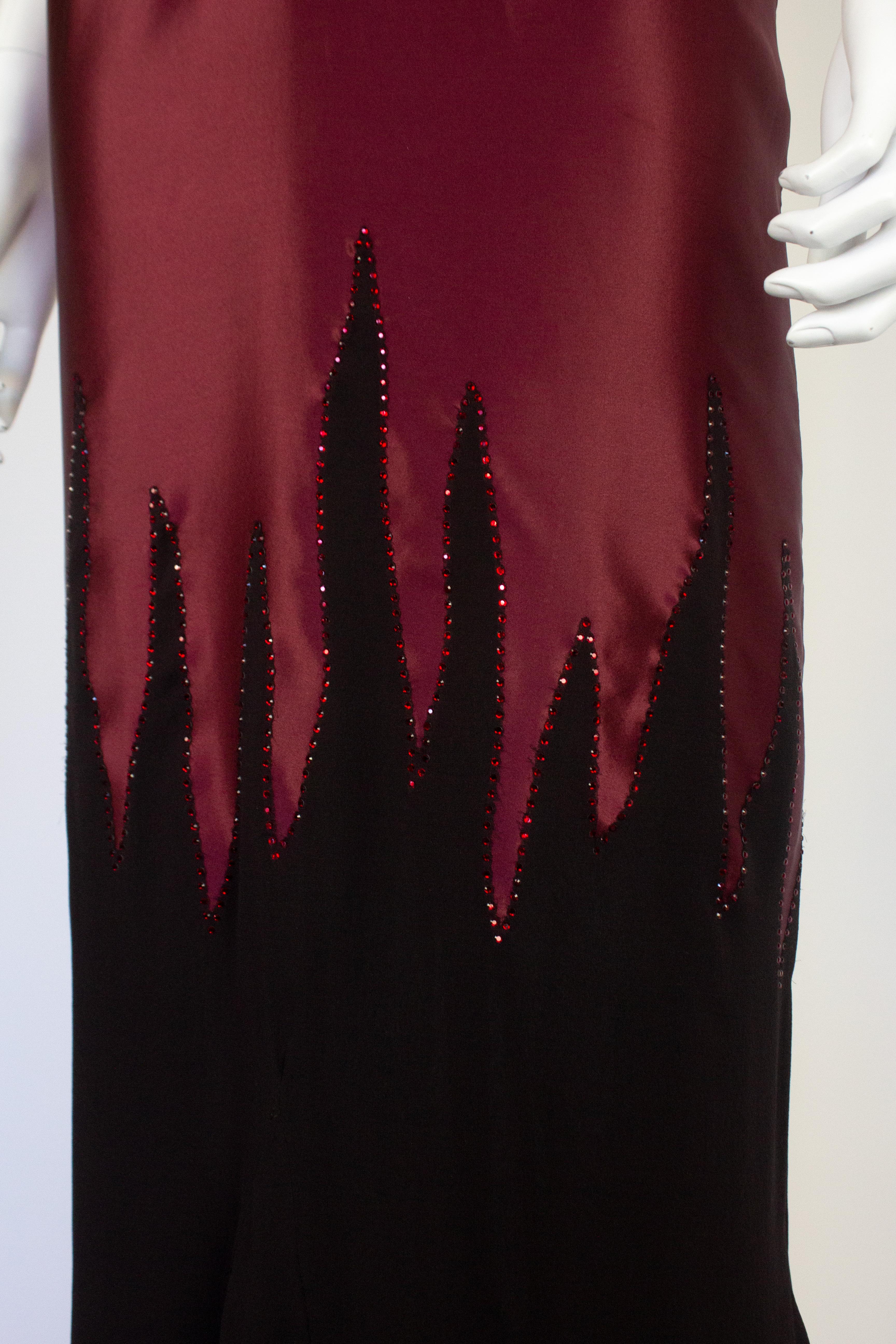 Thierry Mugler Couture Flame Beaded Dress In Good Condition For Sale In Norwich, GB