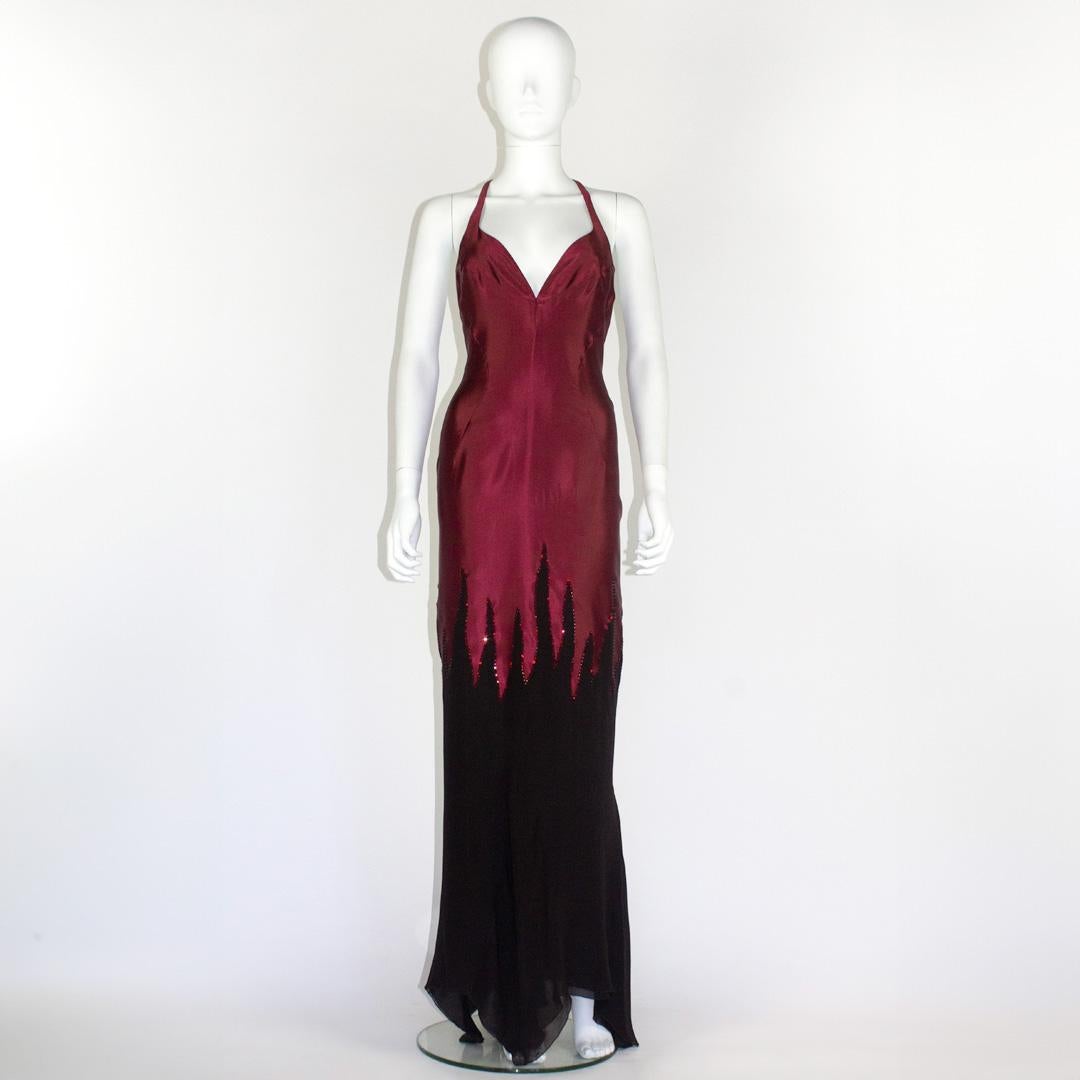 Women's Thierry Mugler Couture Flame Beaded Dress For Sale