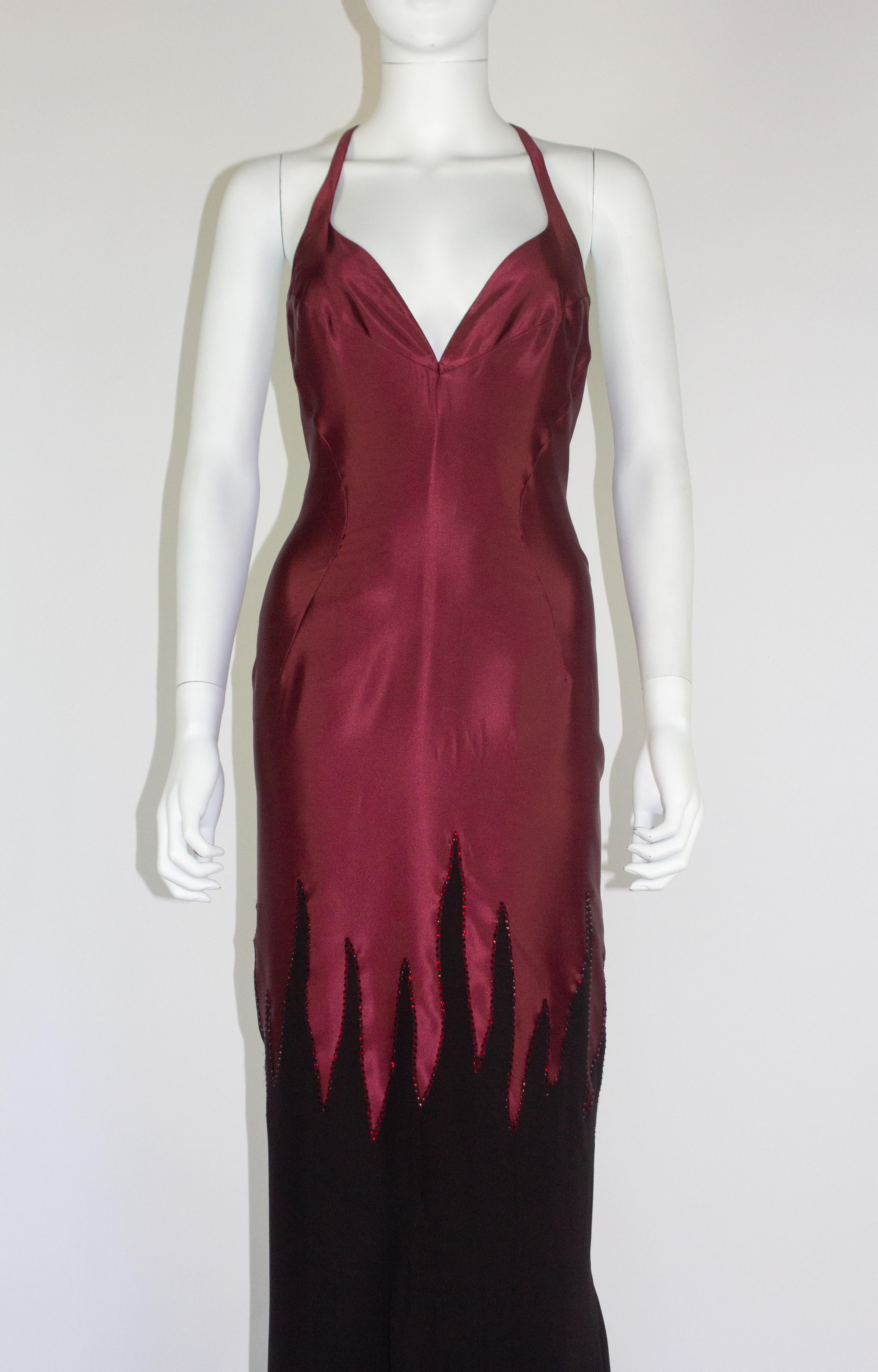 Thierry Mugler Couture Flame Beaded Dress For Sale 2