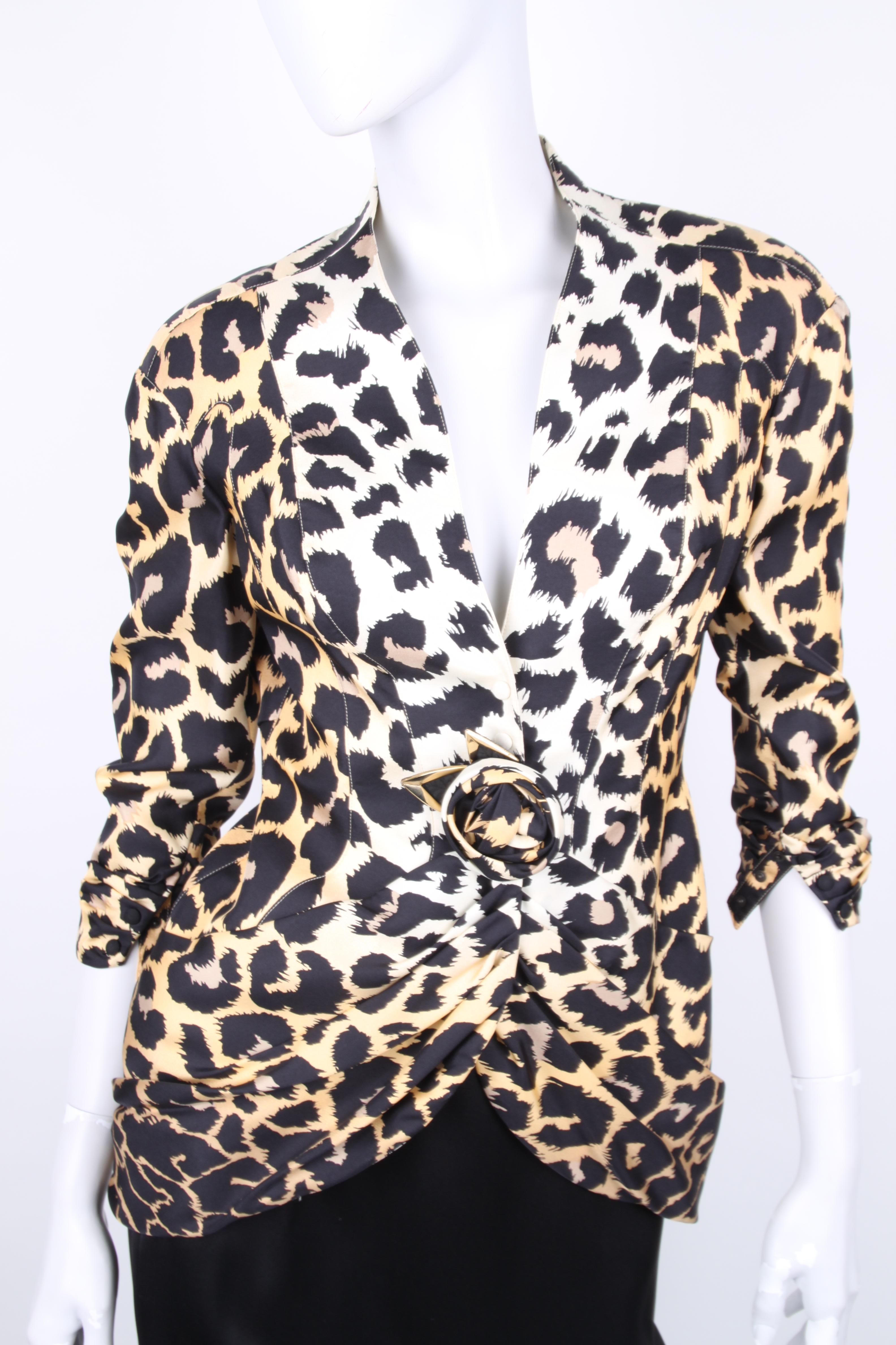 Women's Thierry Mugler Couture Leopard Print Jacket For Sale