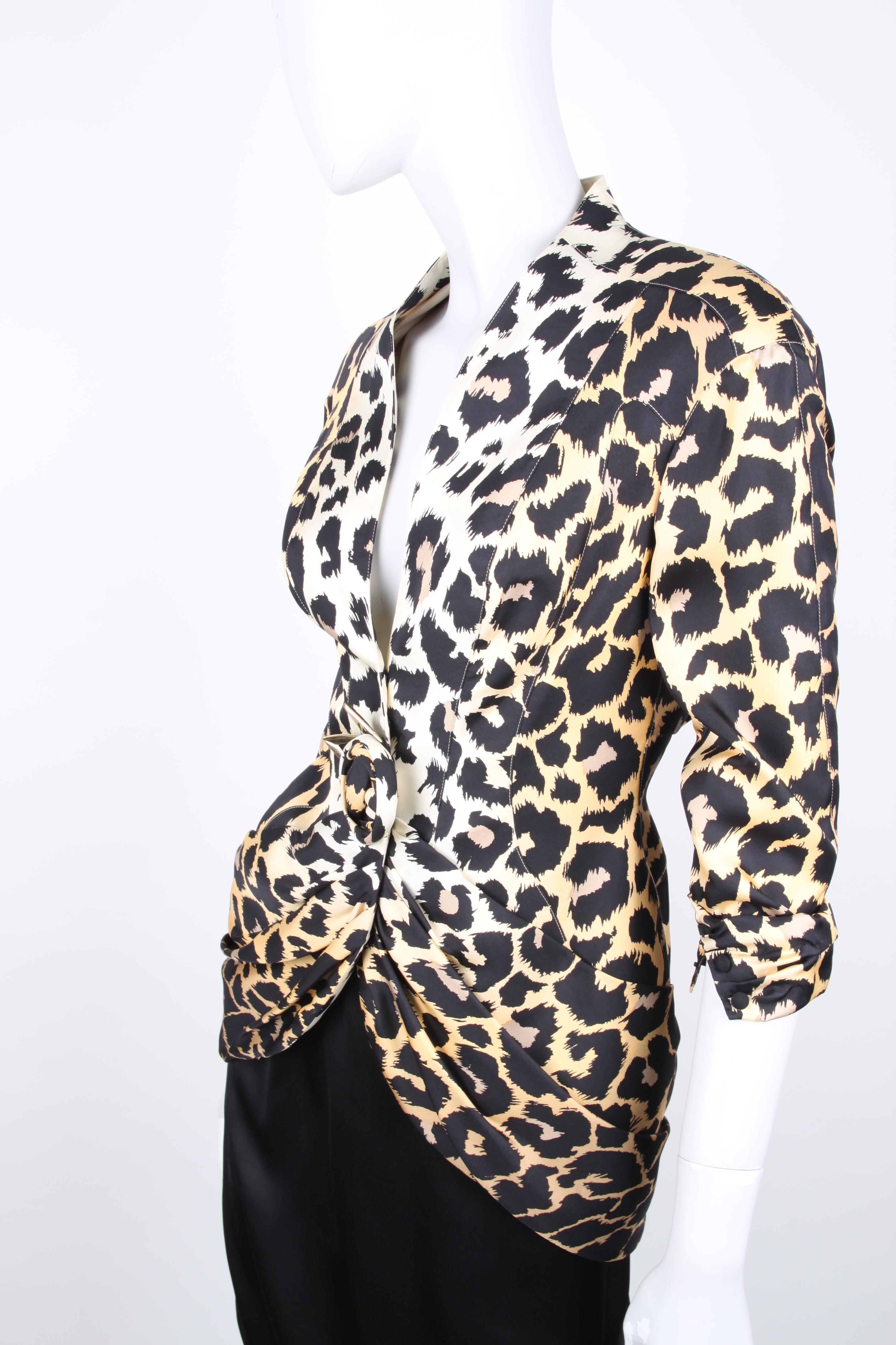 Thierry Mugler Couture Leopard Print Jacket For Sale 1