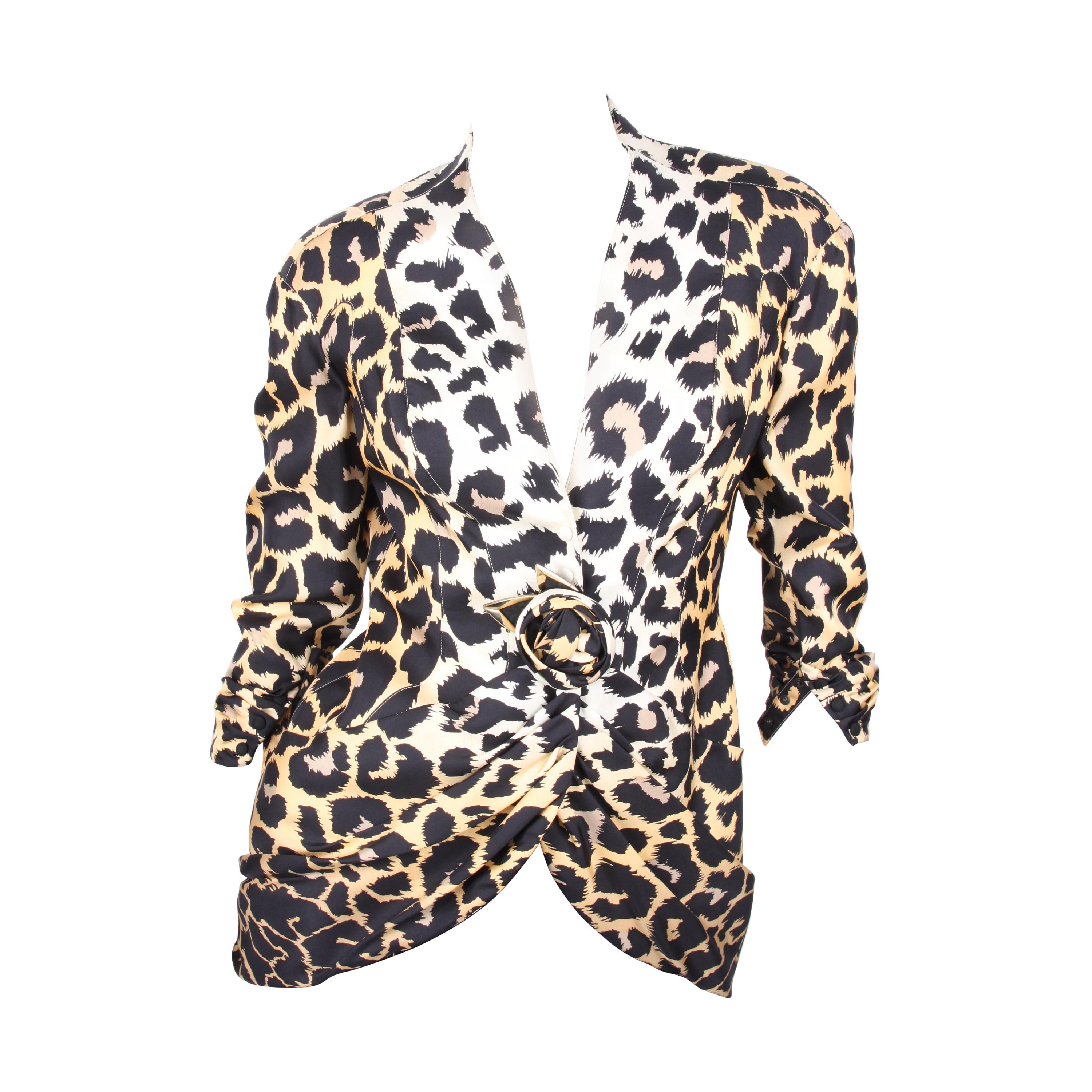Thierry Mugler Couture Leopard Print Jacket For Sale