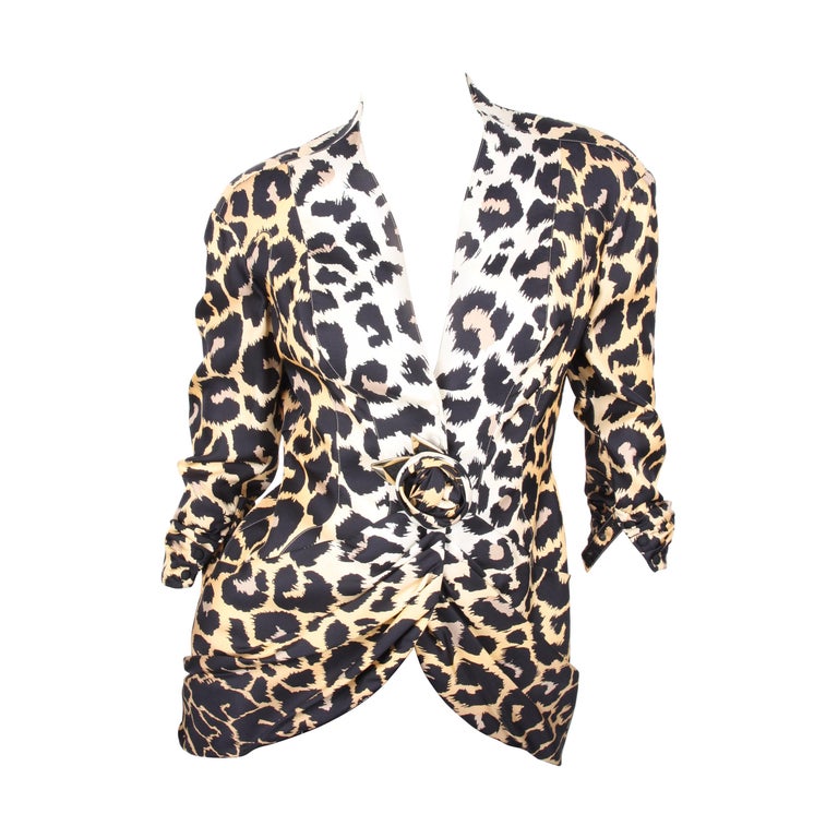 Thierry Mugler Couture Leopard Print Jacket For Sale at 1stDibs