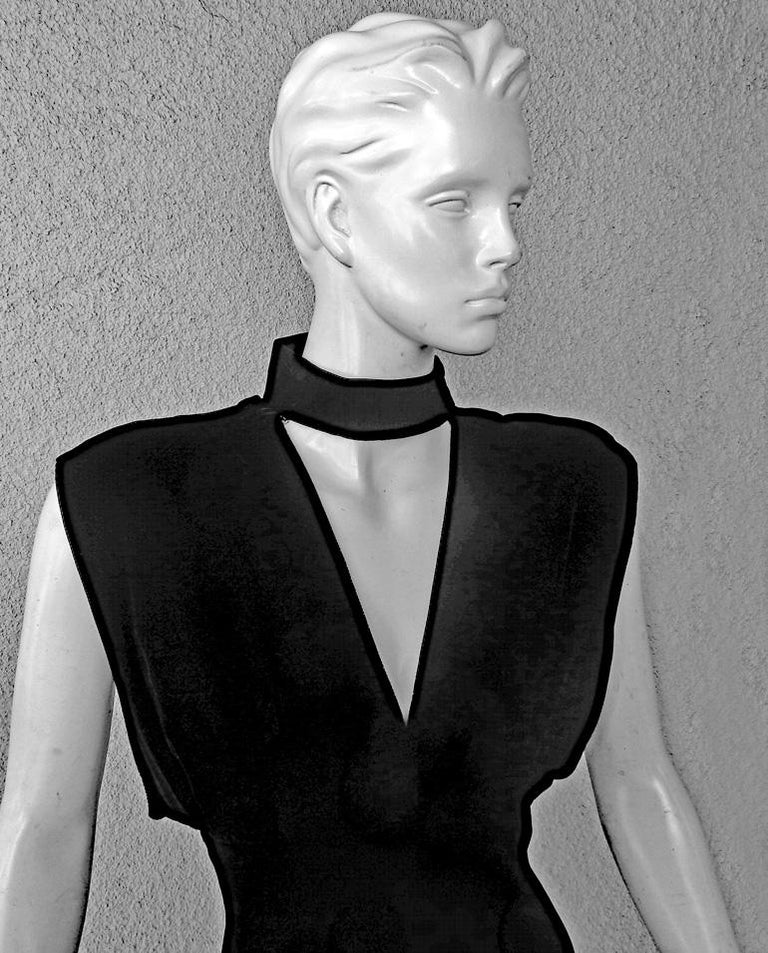 Thierry Mugler Couture Old Hollywood Glamour 30's Style Dress Gown For