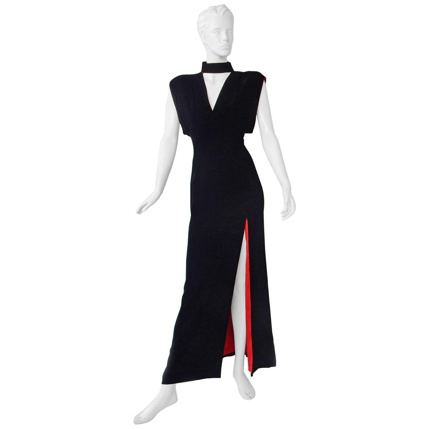 Thierry Mugler Couture Old Hollywood Glamour 30's Style Dress Gown