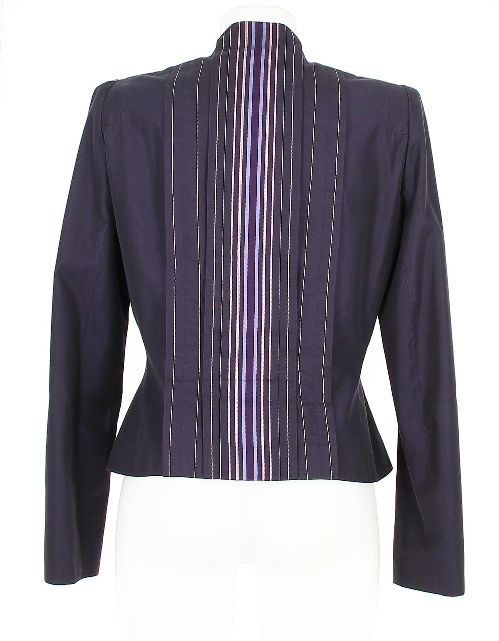 Black Thierry Mugler Couture Purple Jacket