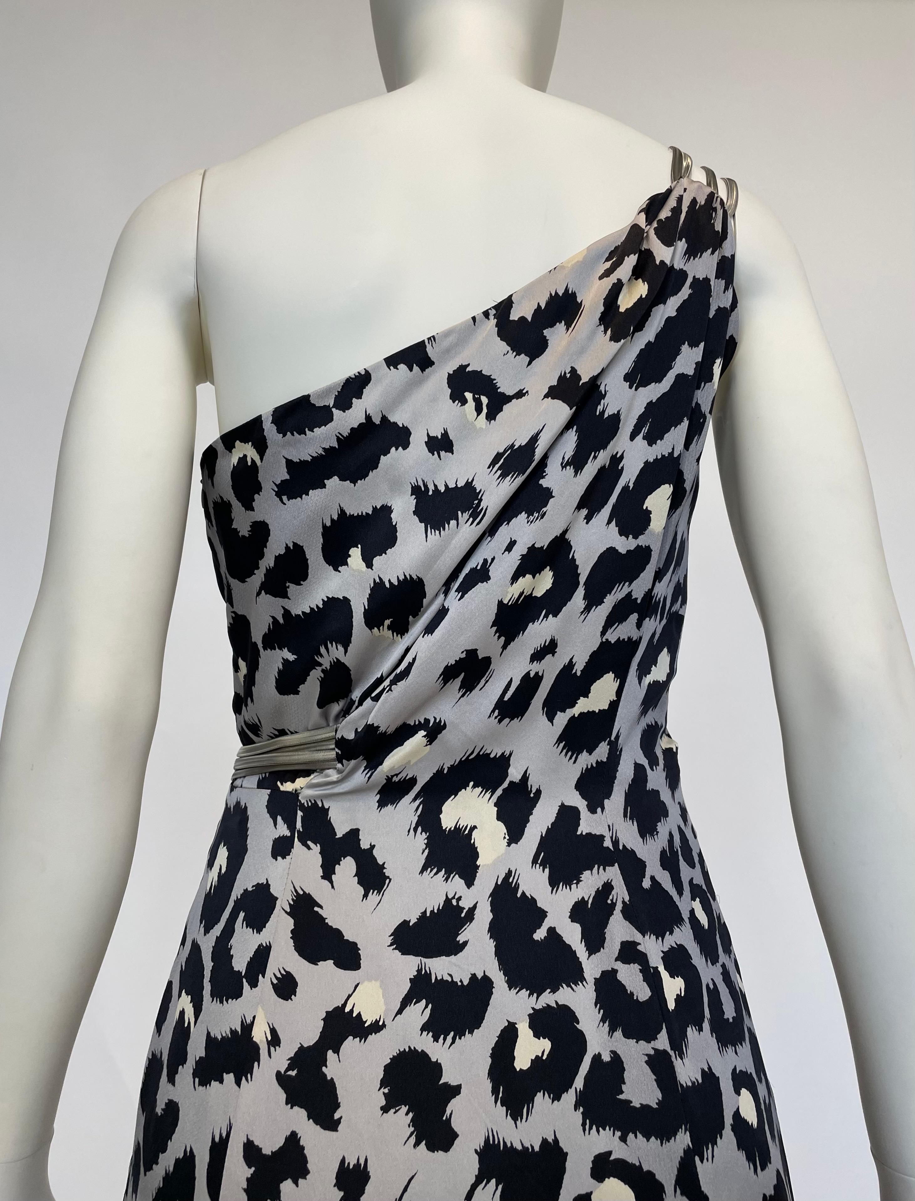 Thierry Mugler Couture Runway One-Shoulder Silk-Satin Evening Gown, FW2001-2002 7