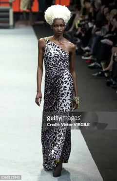 Thierry Mugler Couture Runway One-Shoulder Silk-Satin Evening Gown, FW2001-2002