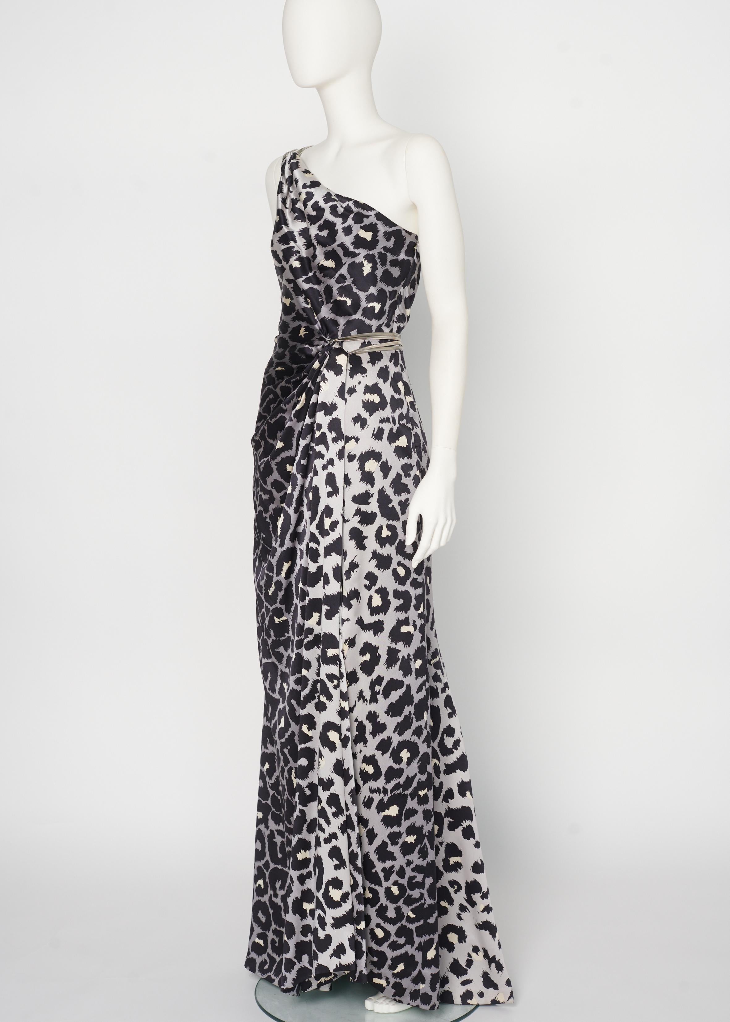 Thierry Mugler Couture Runway One-Shoulder Silk-Satin Evening Gown, FW2001-2002 1