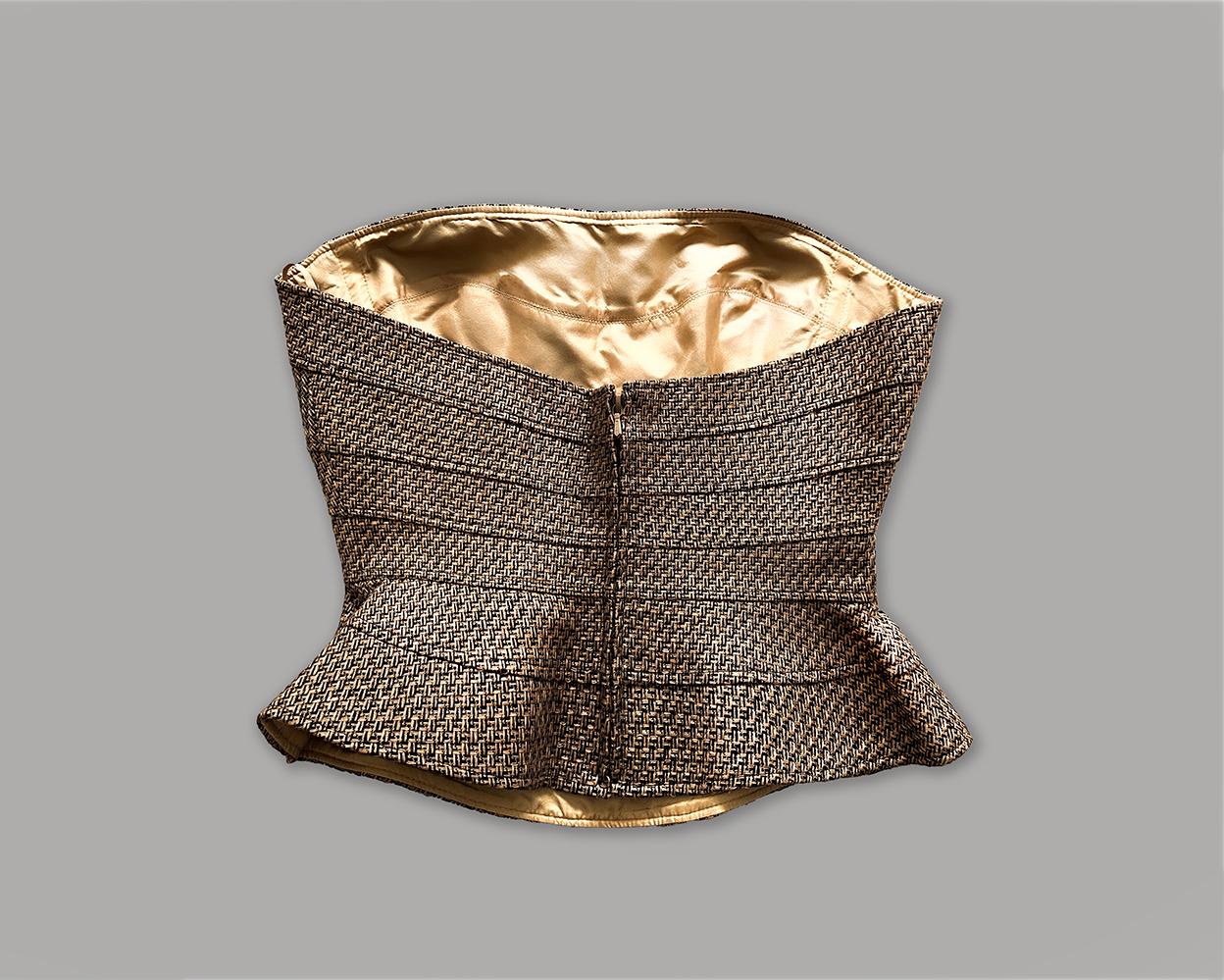 Marrone Corpetto scultoreo Thierry Mugler Couture in vendita