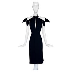 Thierry Mugler Couture Sculptural Petal Dress Black SS 2001