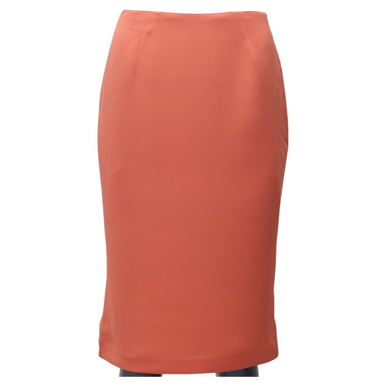 Thierry Mugler COUTURE Silk & Acetate Salmon Skirt For Sale