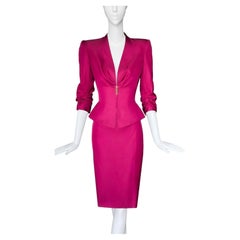 Traje con falda de seda Thierry Mugler Couture