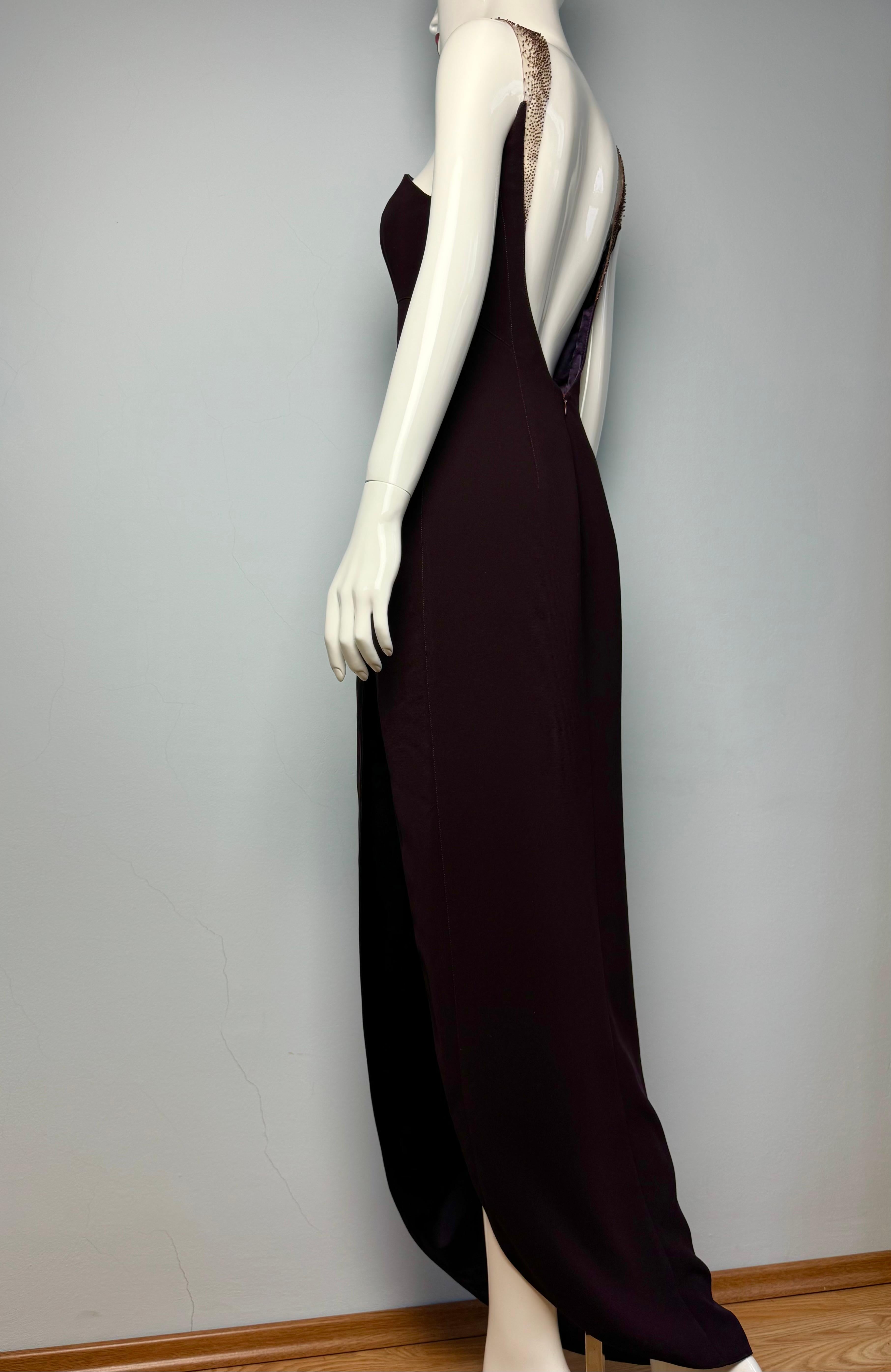 Thierry Mugler Couture SS 2001 Perlenbesetztes Abendkleid im Angebot 3