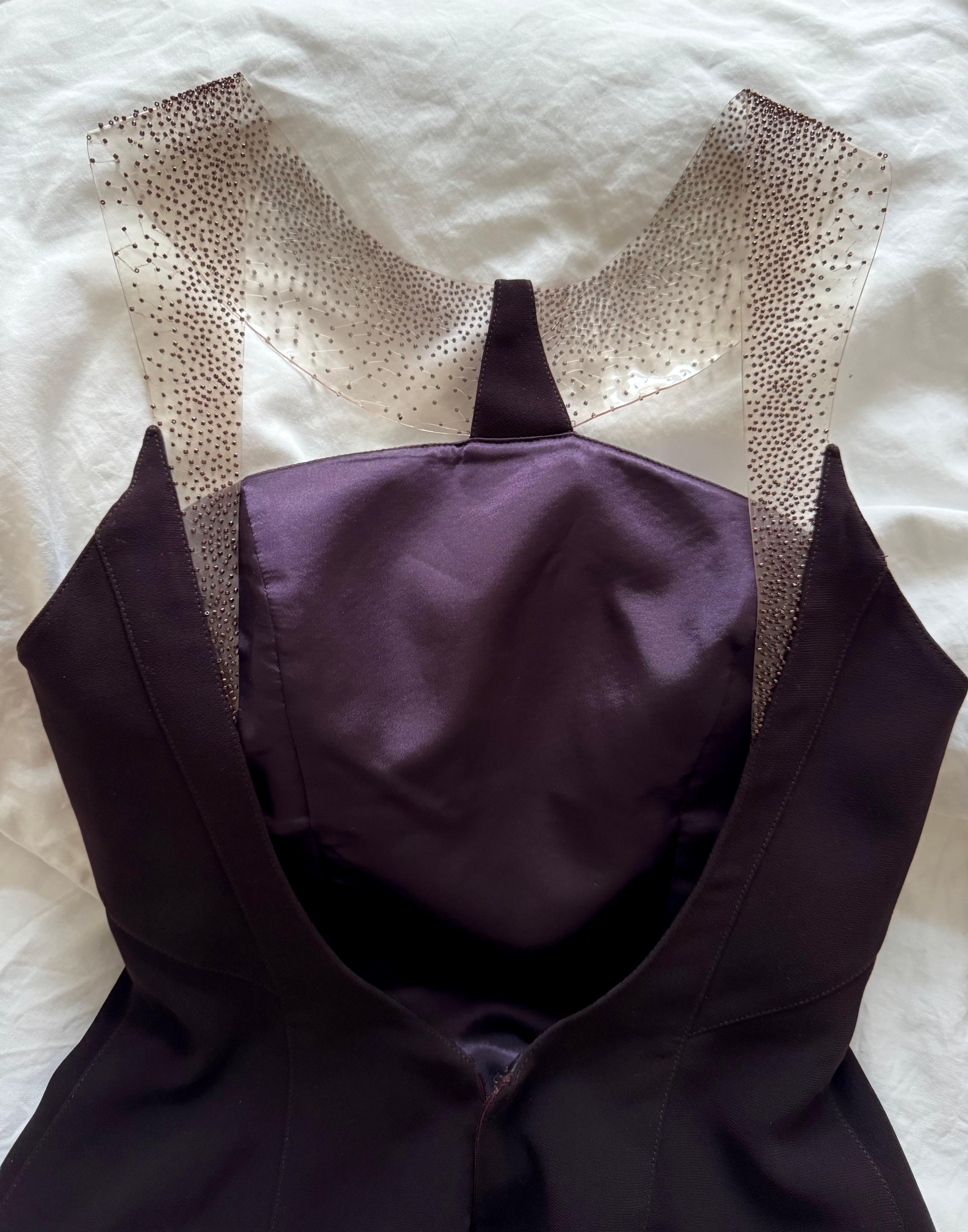 Thierry Mugler Couture SS 2001 Perlenbesetztes Abendkleid im Angebot 4