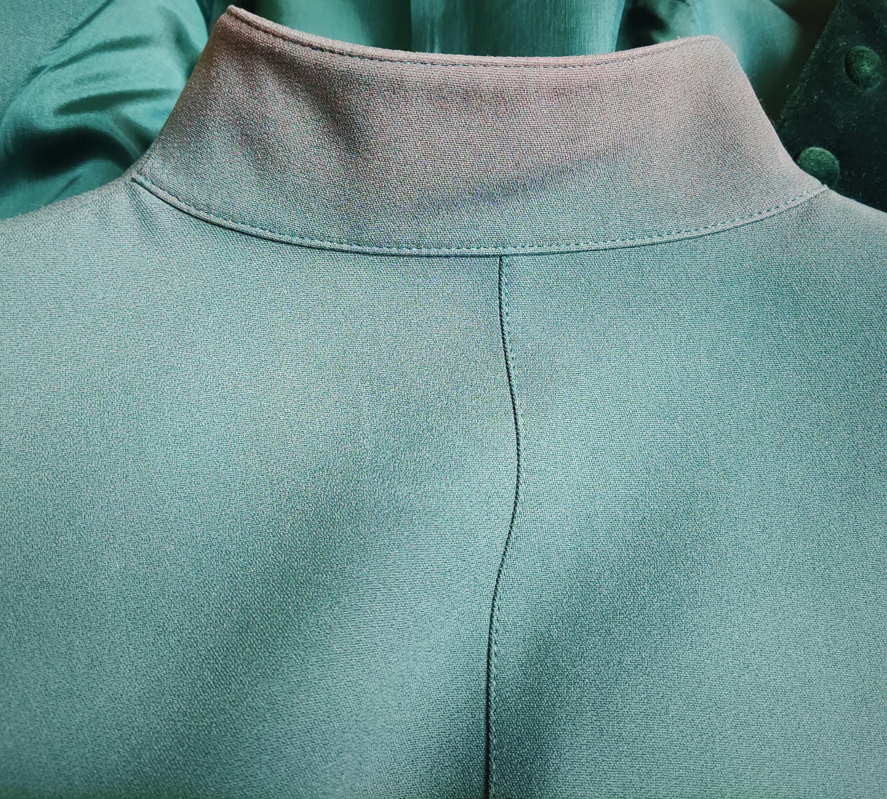 Thierry Mugler Couture Star Green Vintage Runway Suit Evening Blazer Jacket 5