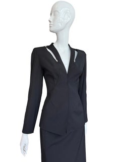 Thierry Mugler Couture Suit Metal V Detail