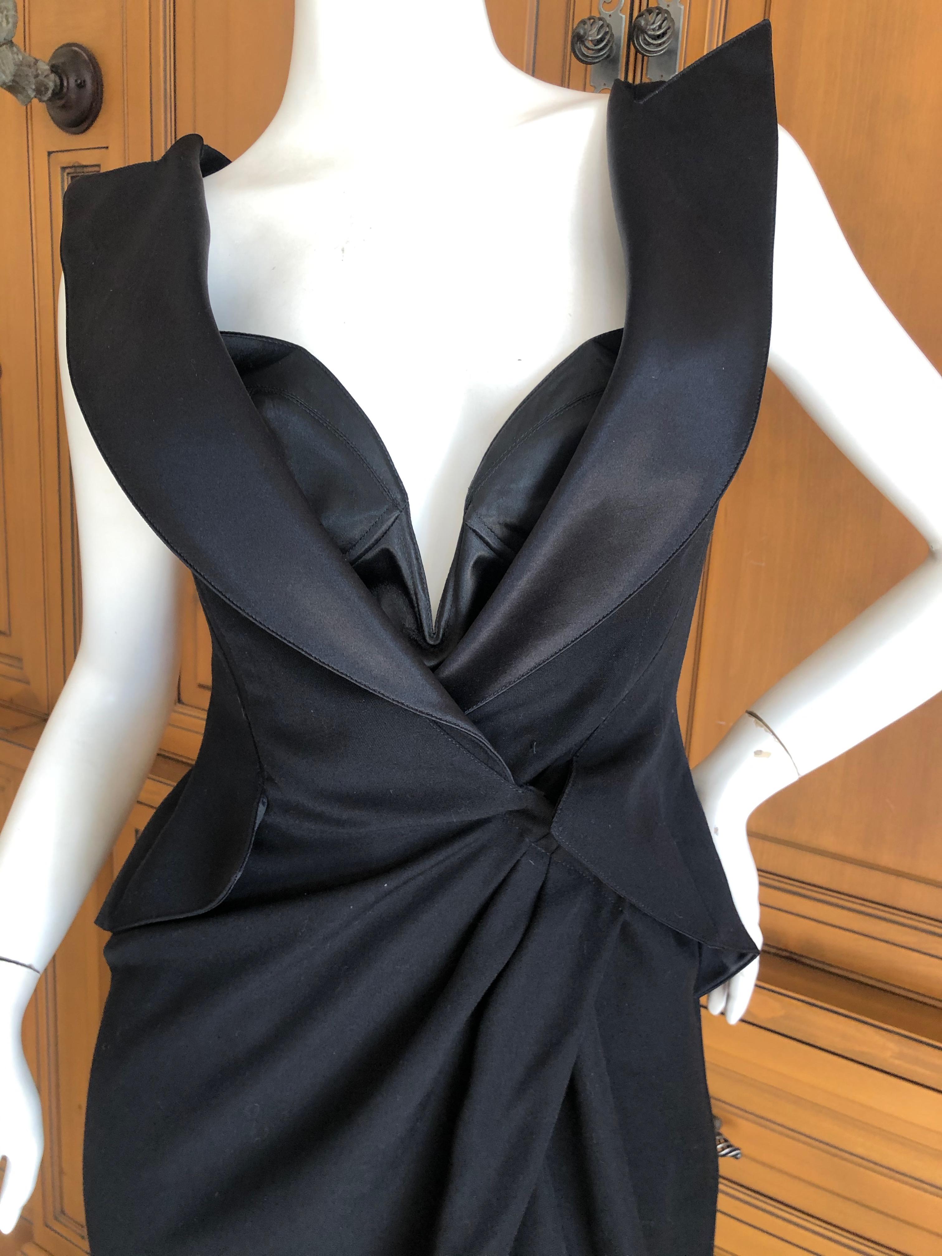 Thierry Mugler Couture Vintage Black Peak Lapel Tuxedo Dress w Separate Corset 1