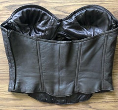 Thierry Mugler Couture Vintage Leather Bustier Top