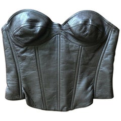 Thierry Mugler Couture Vintage Leather Bustier Top
