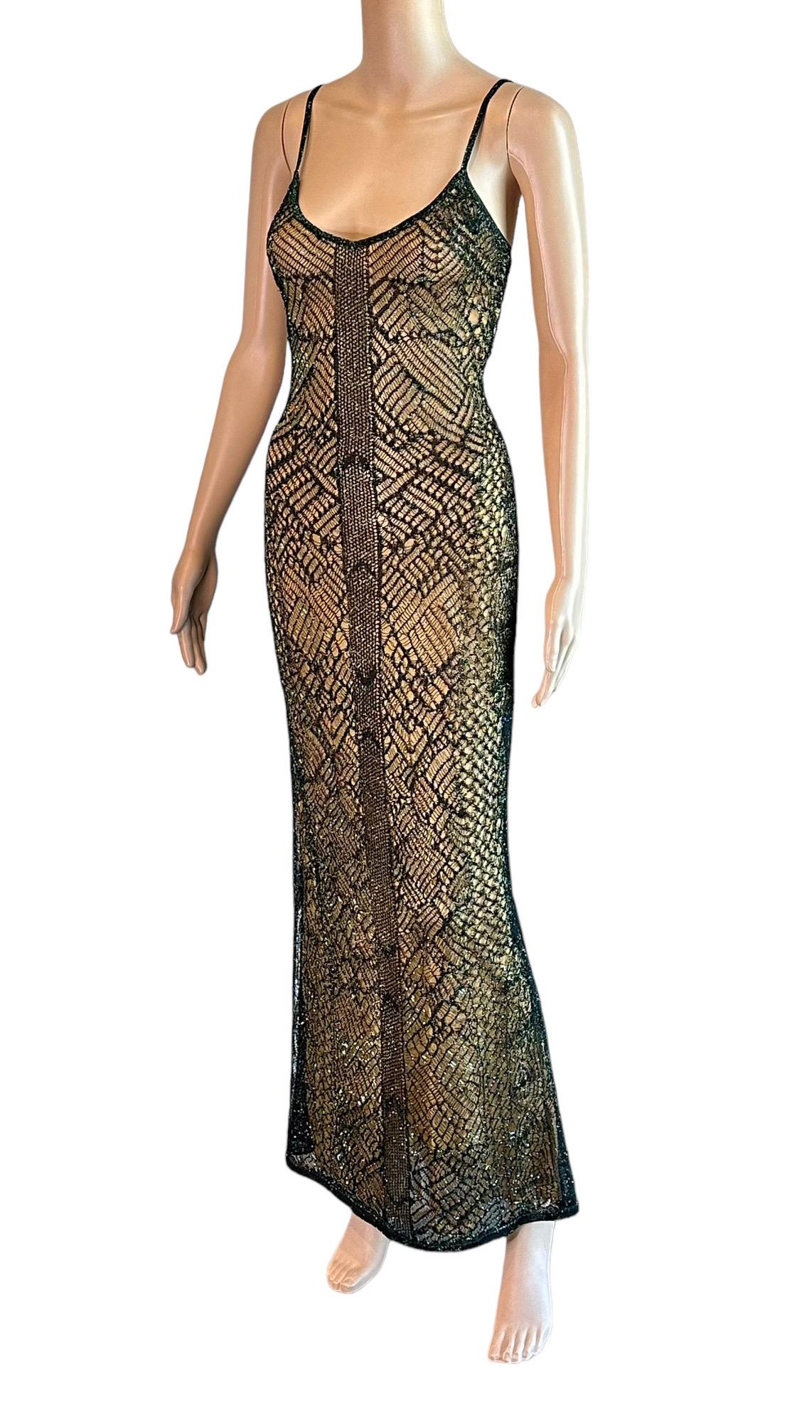 Thierry Mugler Couture Vintage Semi-Sheer Open Knit Crochet Maxi Evening Dress Size M

FOLLOW US ON INSTAGRAM @OPULENTADDICT