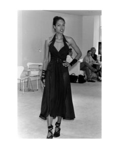 Thierry Mugler Cruise 1993 vintage black belted cinched waist wrap skirt dress