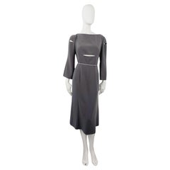 Vintage Thierry Mugler Curved Cut Out Deconstructed Geisha Sculptural Trapeze Midi Dress
