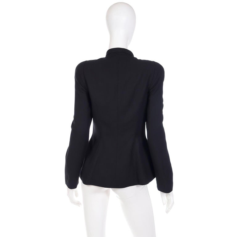 Women's Thierry Mugler Deadstock Vintage Black Jacket With Original Tags For Sale
