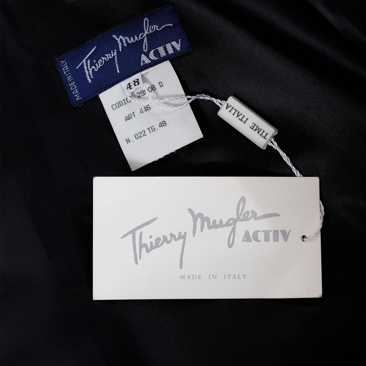 Thierry Mugler Deadstock Vintage Black Jacket With Original Tags 5
