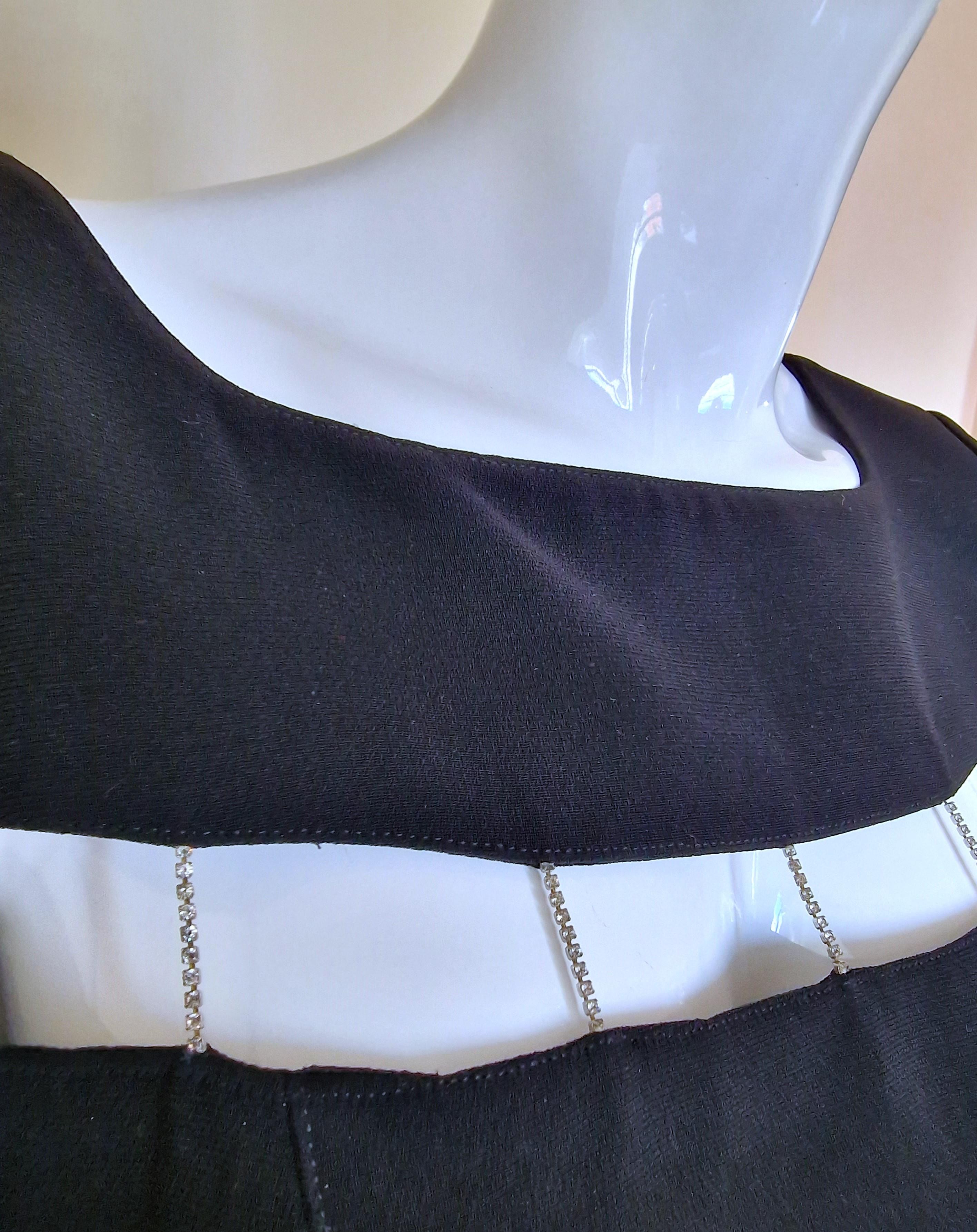 Thierry Mugler Diamond 1999 F/W Runway Rhinestone Panel Chain Strass Gown Dress For Sale 2