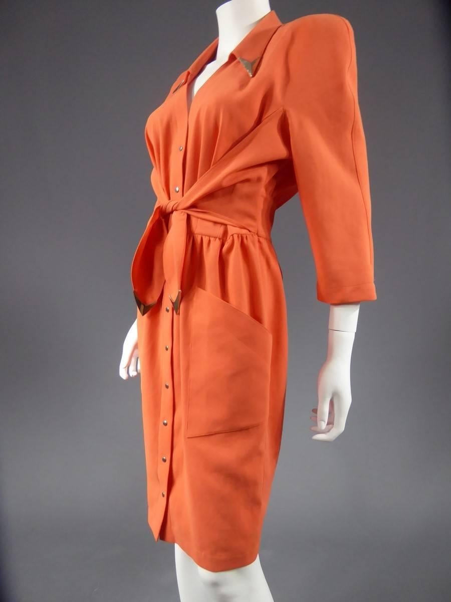 Orange  Thierry Mugler Dress, circa 1988