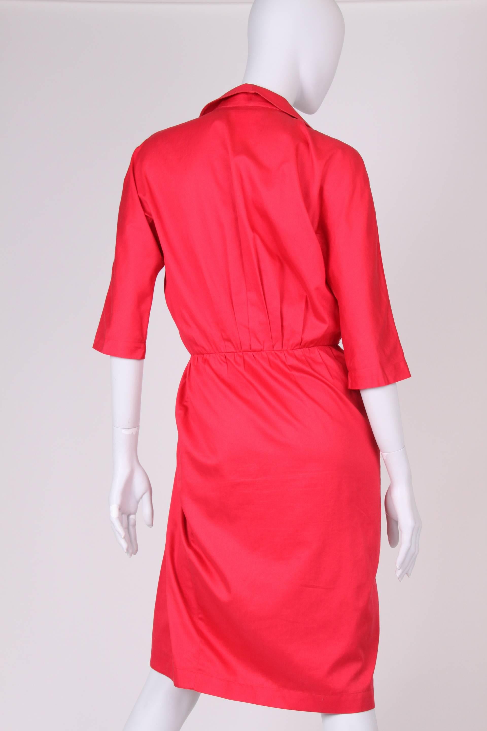 Red Thierry Mugler Dress - raspberry red  For Sale