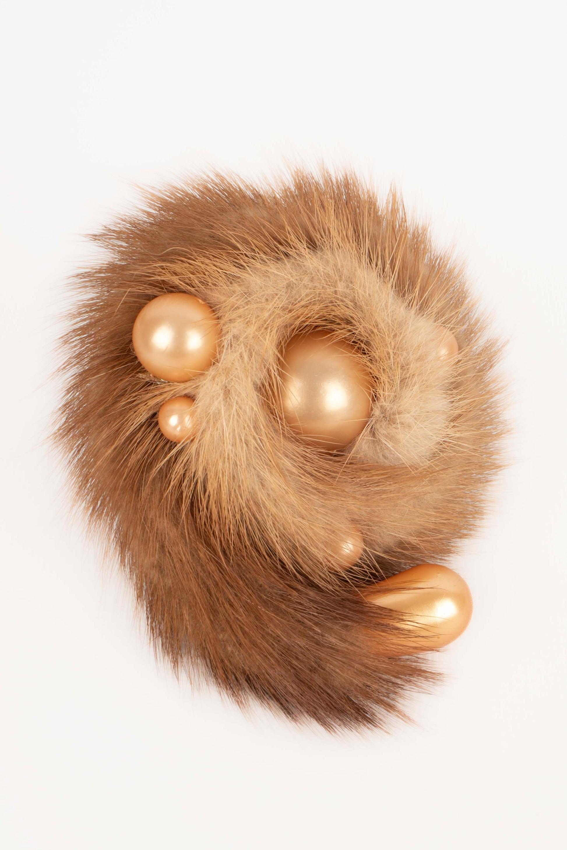 Thierry Mugler Earrings with Costume Pearls, 1987 For Sale 2