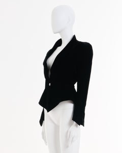 Thierry Mugler F/W 1987- 88 Black velvet shaped blazer jacket