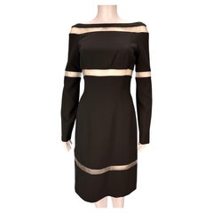 Thierry Mugler Fall 1999 Runway Black Mesh Panel Dress