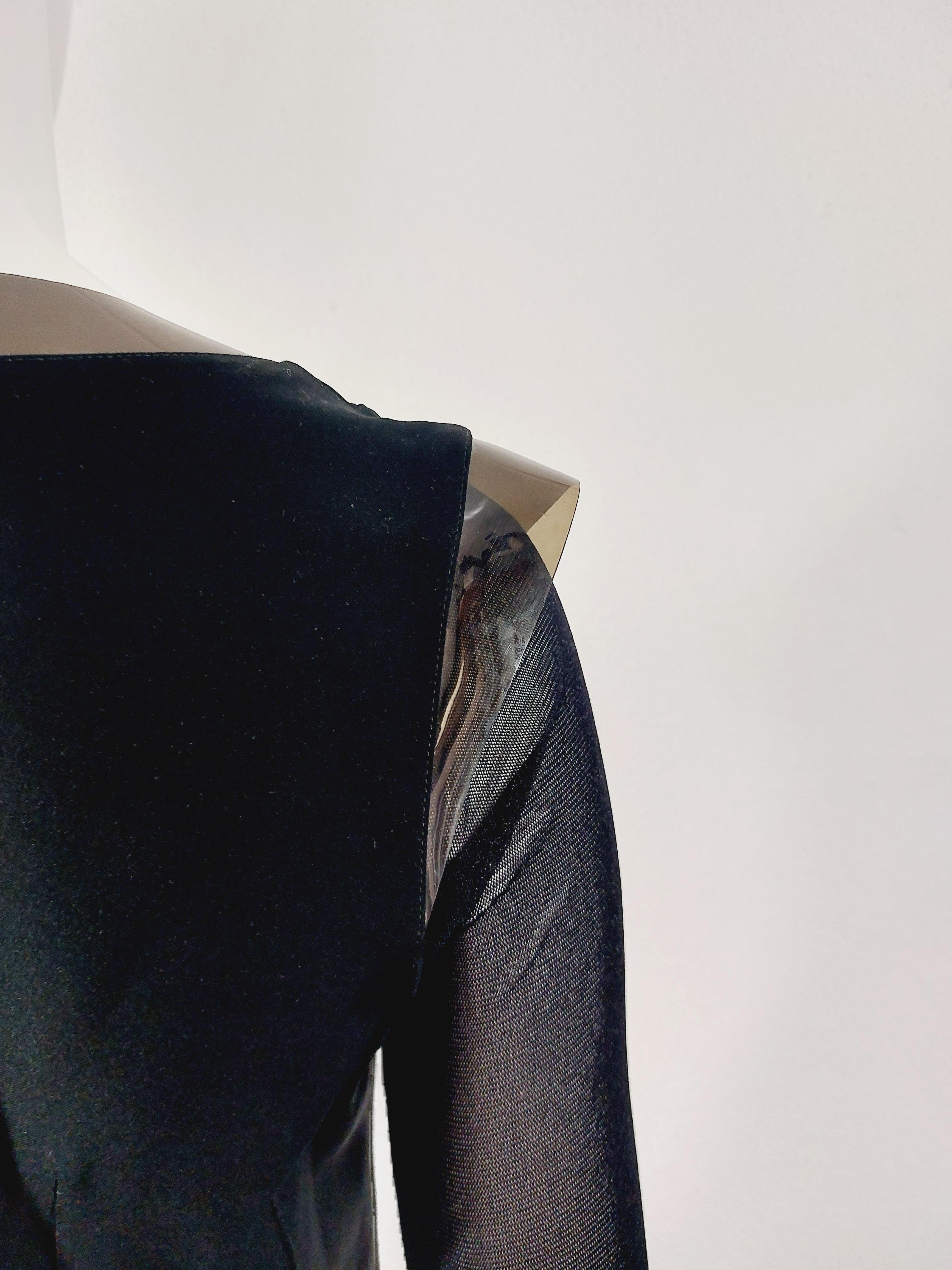 Thierry Mugler Formal Elegantes, elegantes, durchsichtiges, durchsichtiges Cocktailkleid aus Gummi- Tire Mesh 11