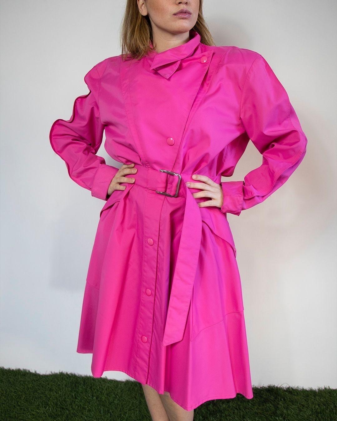Thierry Mugler fucsia vintage trench  For Sale 4