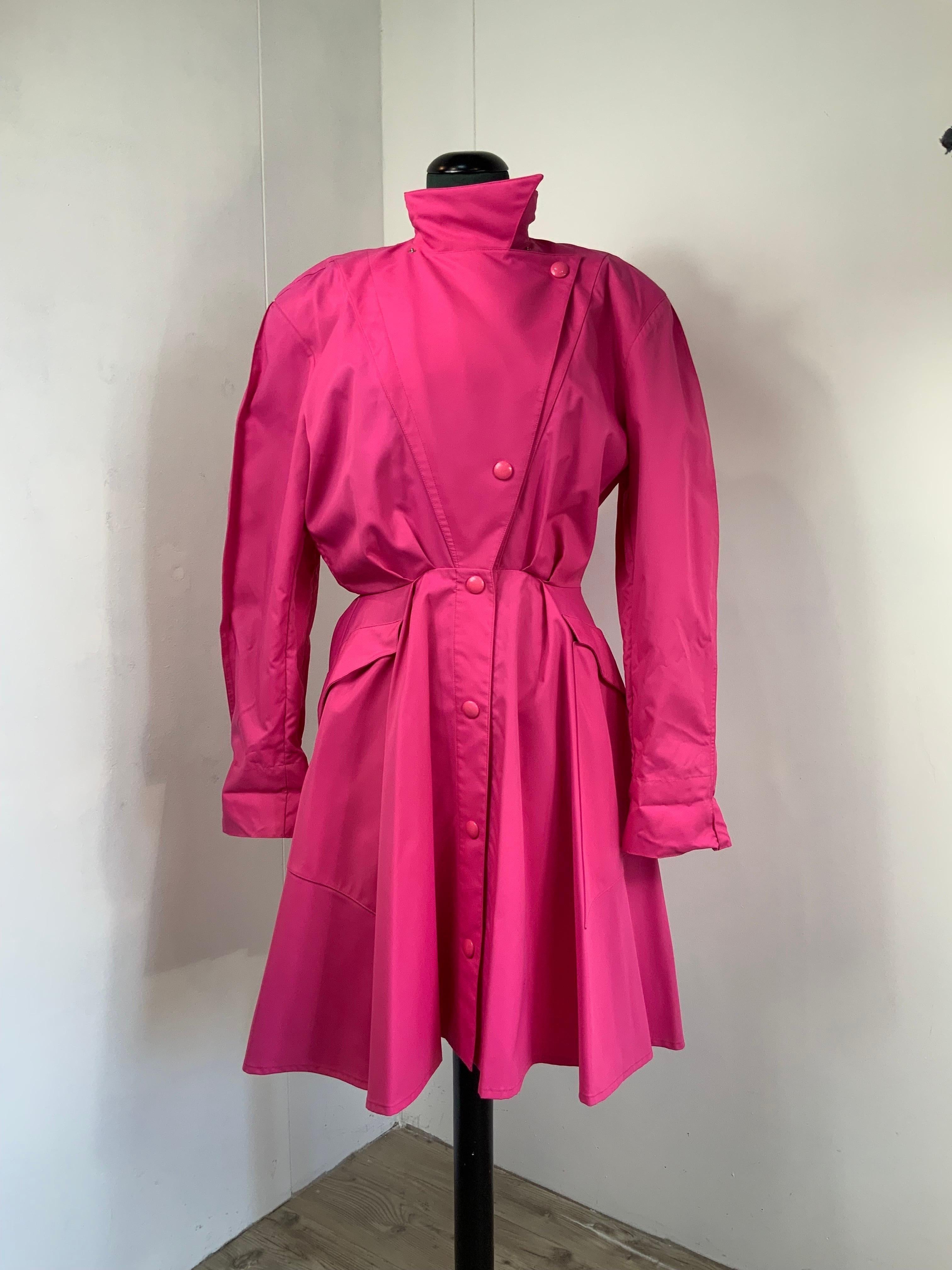 mugler trench coat