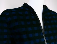 Thierry Mugler FW 1990 Sculptural Jacket Wool Plaid Dramatic Silhouette