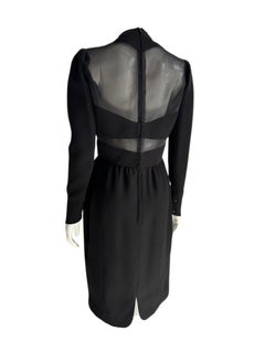 Thierry Mugler FW 1991 Futuristic Mesh Insert Dress