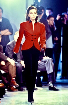 Thierry Mugler FW 1993 Rare Red Archival Runway Jacket