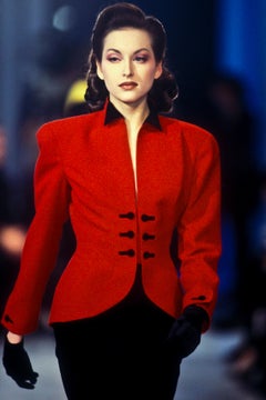 Thierry Mugler FW 1993 Rare Red Archival Runway Jacket