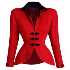 Thierry Mugler FW 1993 Rare Red Archival Runway Jacket