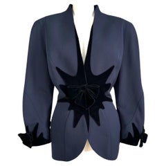 Thierry Mugler FW 1994 Velvet Appliqué Runway Jacket
