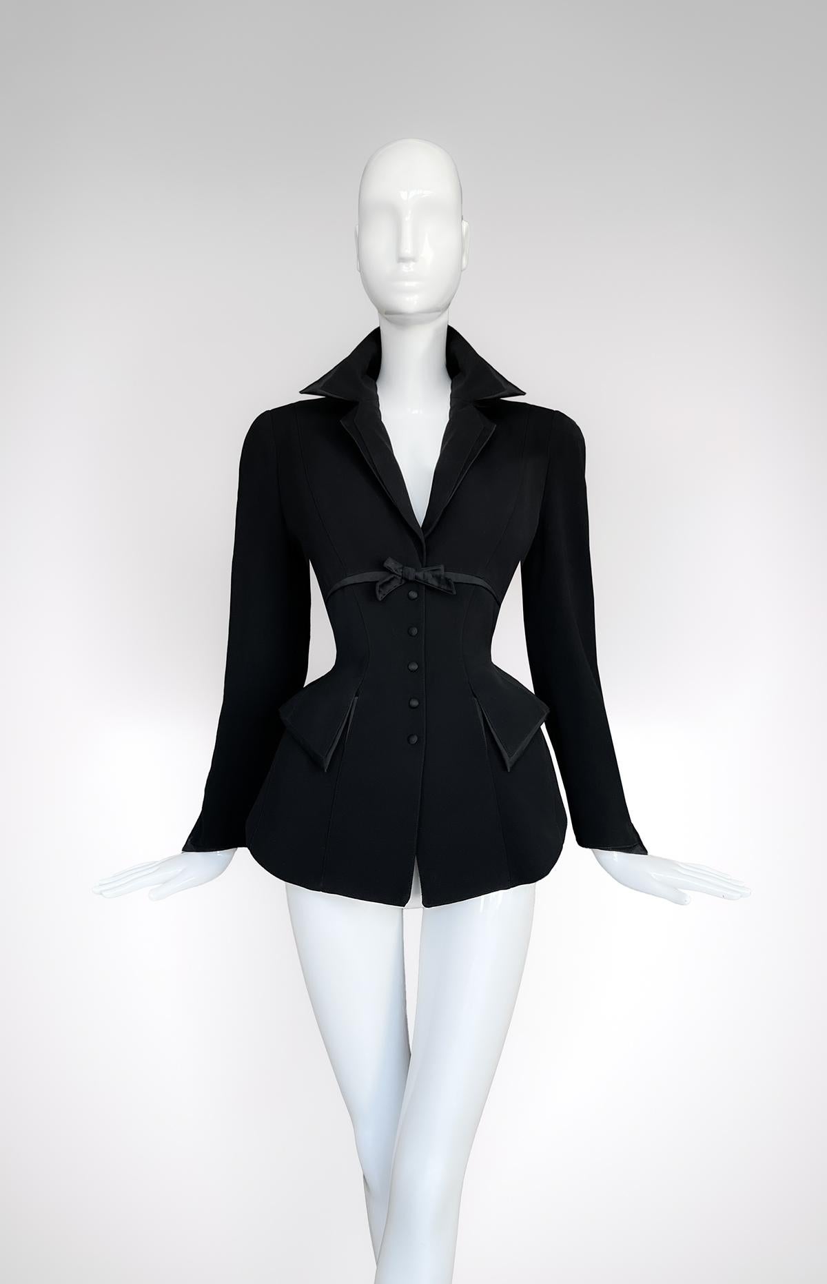 Chaqueta escultural negra Thierry Mugler FW 1995 Negro en venta