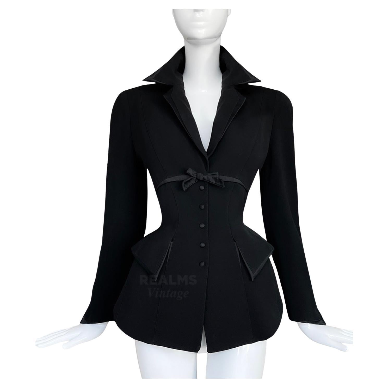 Giacca scultura nera Thierry Mugler FW 1995