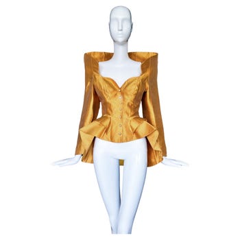 Thierry Mugler Fall/Winter 1995 Gold Silk Jacket