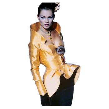 Thierry Mugler Fall/Winter 1995 Gold Silk Jacket