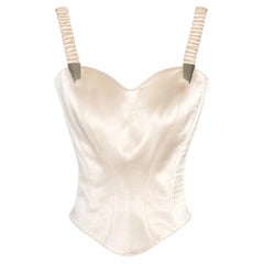 Thierry Mugler FW 1998 Silk Corset Bustier Top Bodice