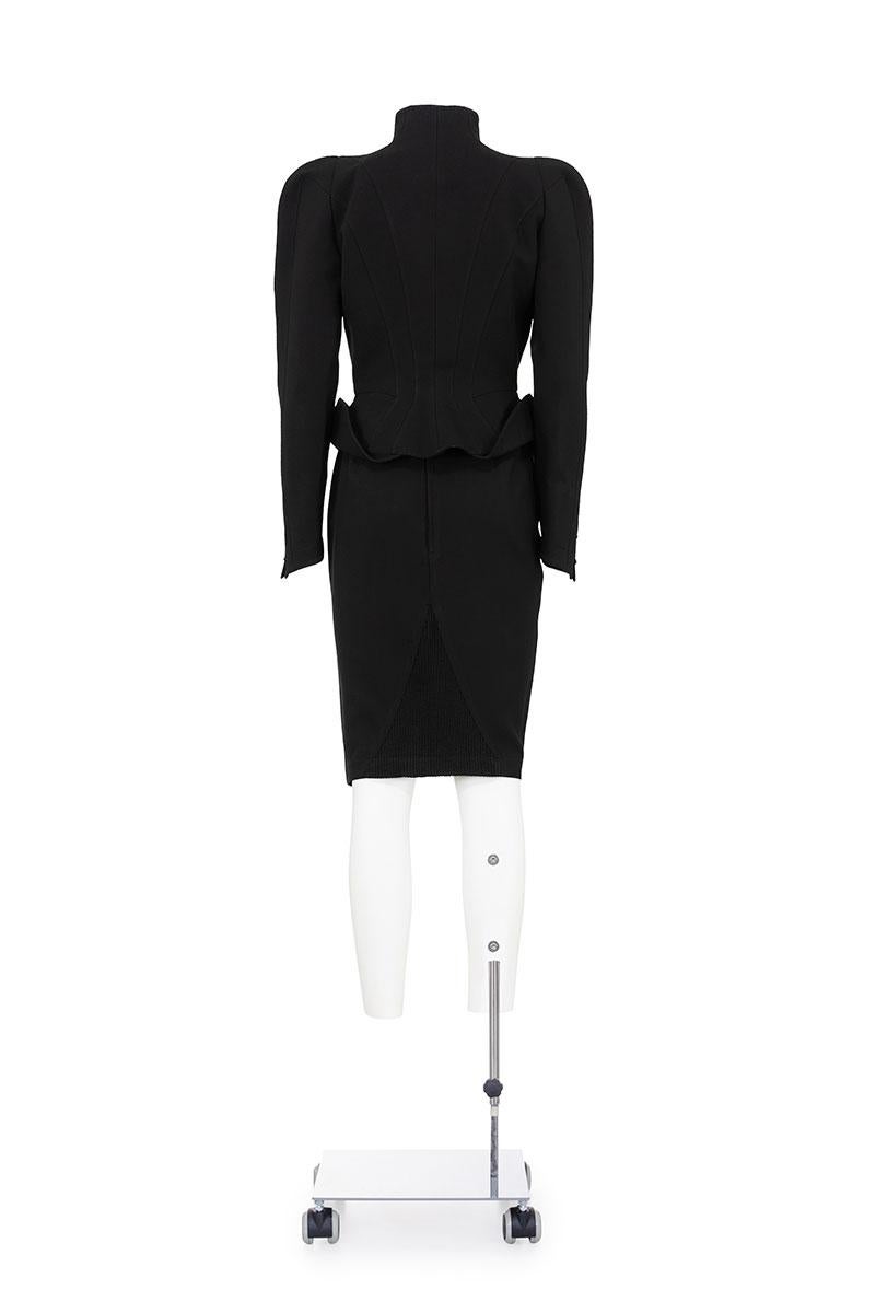THIERRY MUGLER FW 88 Ikonischer und seltener anatomischer Maßanzug (Black) im Angebot